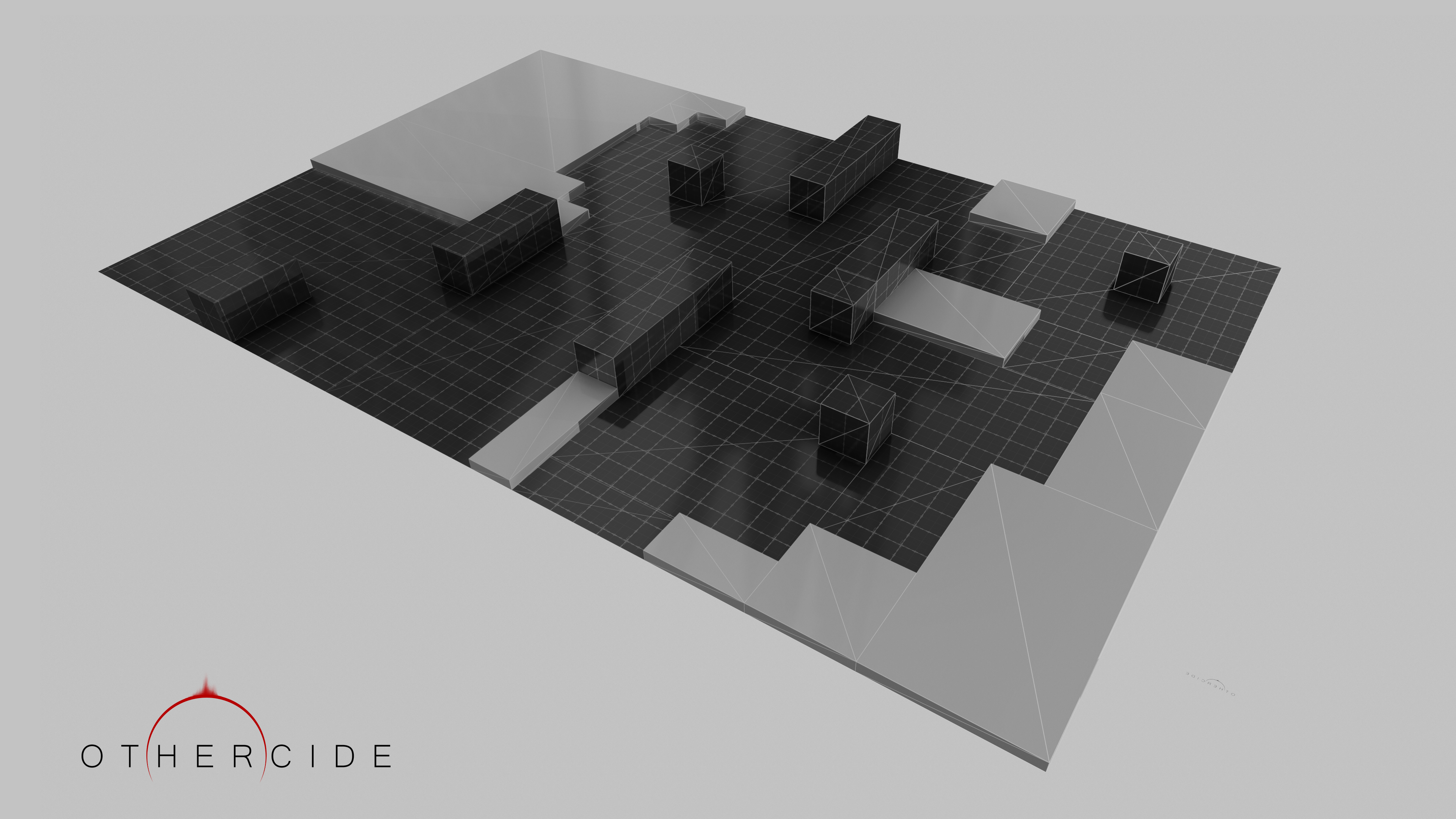 Example of a WhiteBox for the Dark Corner from the game Othercide, made by Lightbulb Crew's Environment Artists